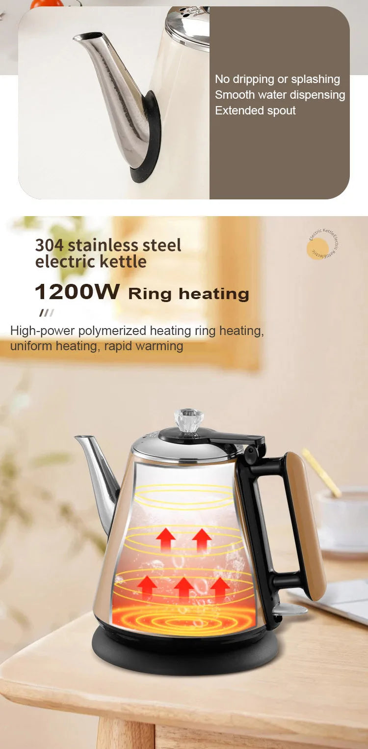 DMWD 1.2L Mini Electric kettle Portable water Heater Teapot Coffee warmer Anti-scald Stainless Steel kettle Automatic power off