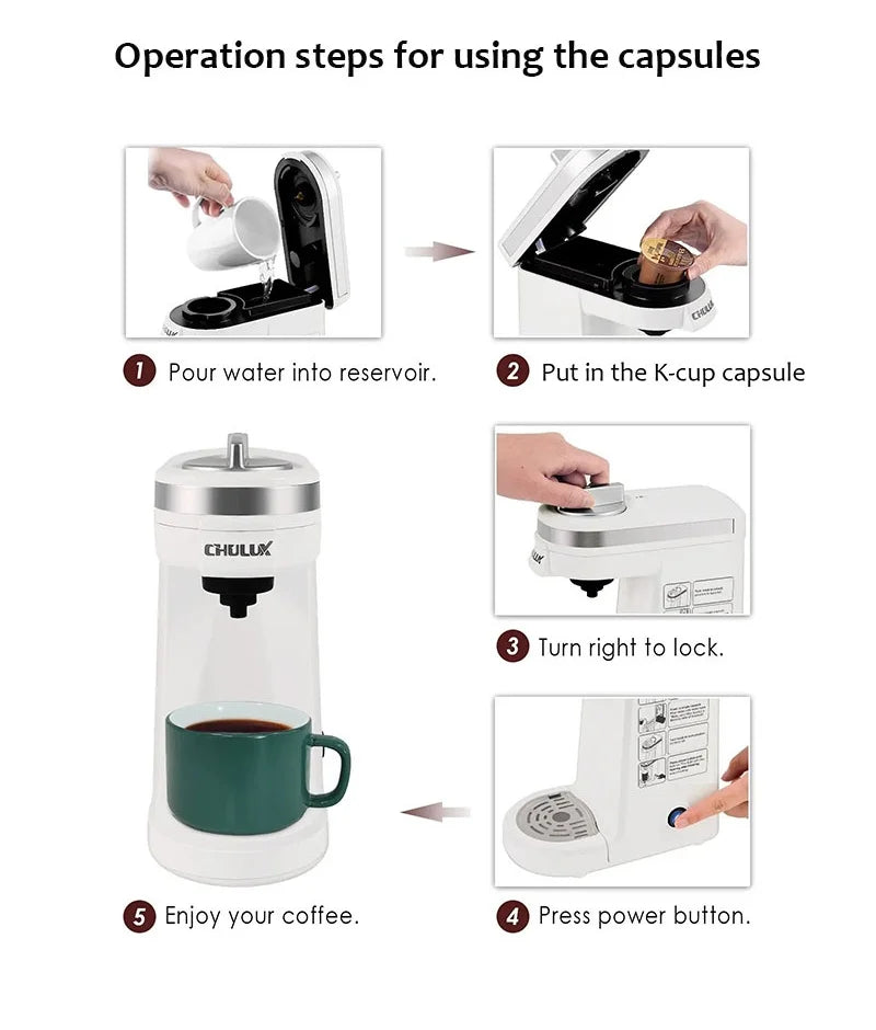 110V/220V K-Cup Capsule Coffee Maker American Style Small Capsule Coffee Machine Home Coffee Powder Brewing Machine