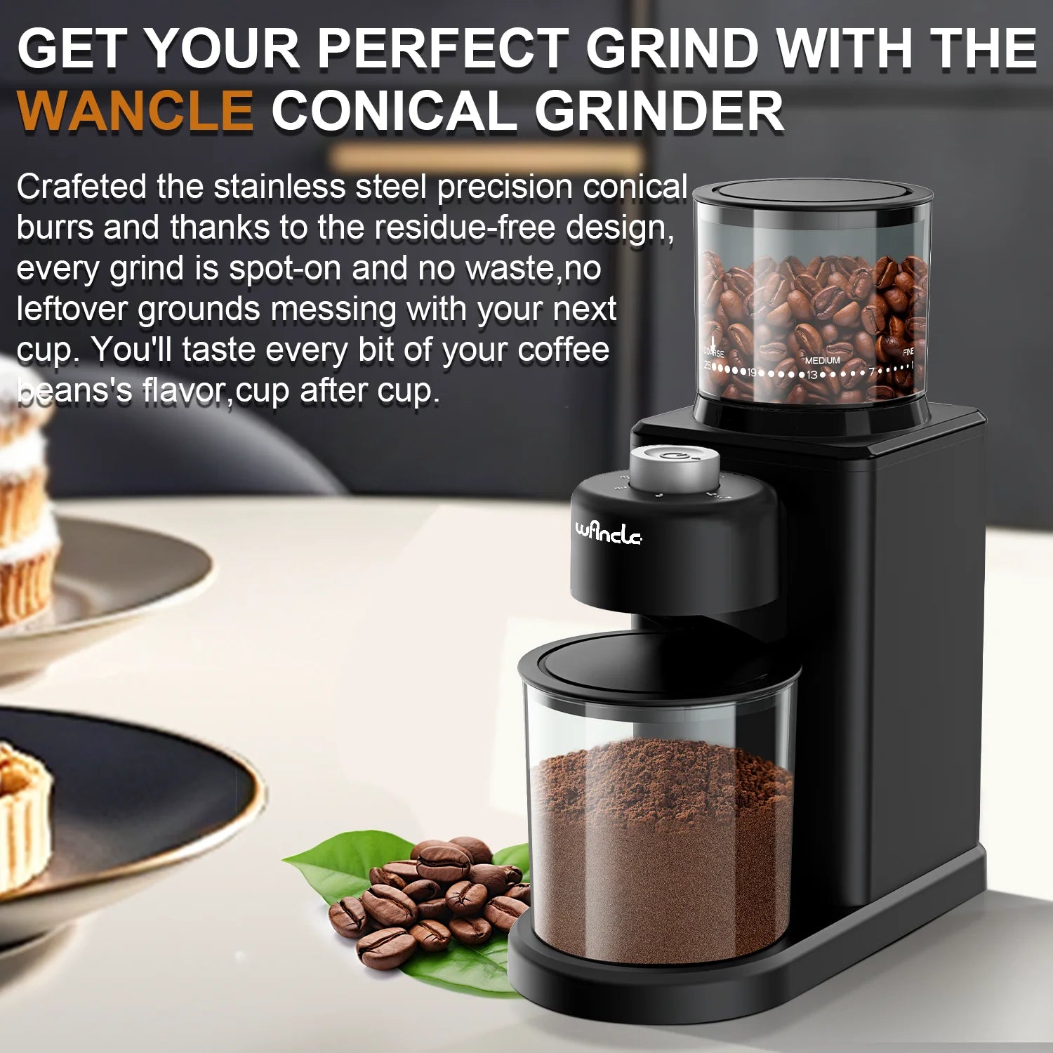 Coffee Bean Grinder Conical Burr Coffee Electric