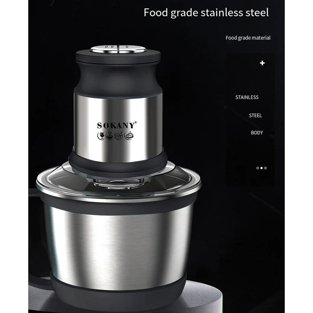800W 3L Meat Grinder Electric Stainless Steel Blender Mixer Machine for Kitchen Food Processors Chopper Meat Mincer 220V