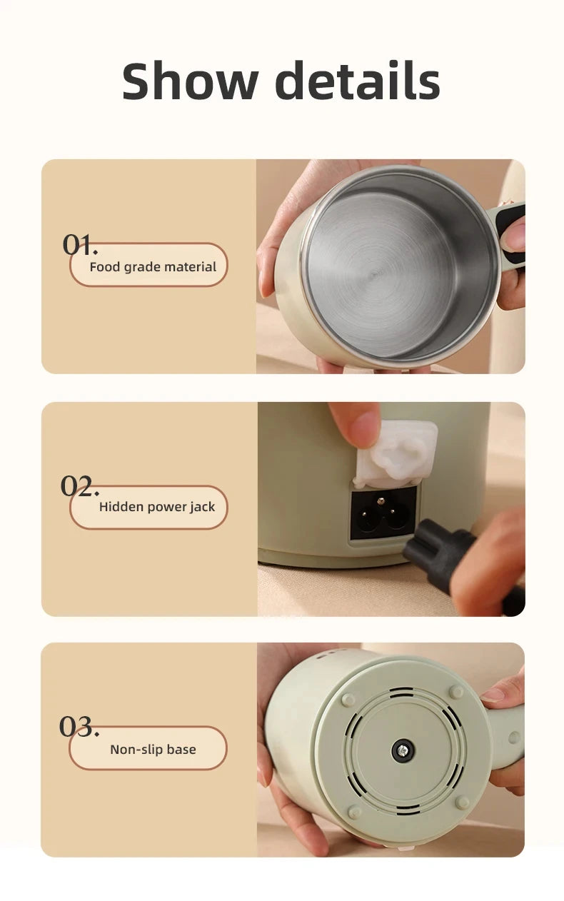 600ml Electric Kettle Health Preserving Pot Boiled Water Tea Pot Multicooker Electric Heating Cup Desktop Stew Cup 220V