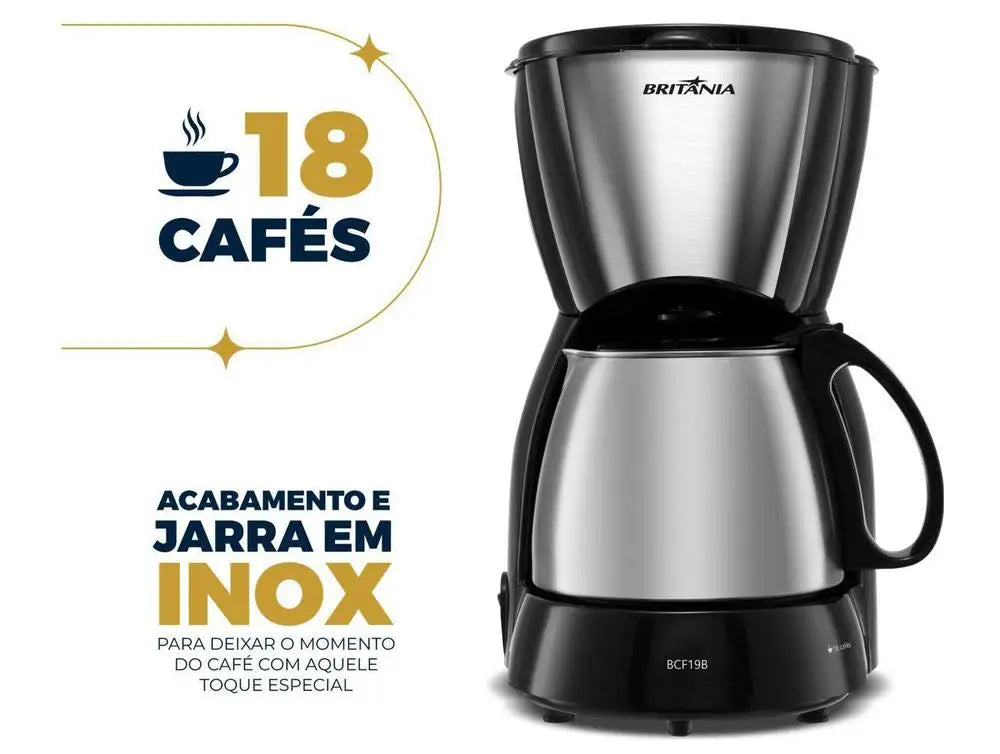 British BCF19B Inox 18 Cups Electric Coffee Mate Black-110V                                                                                                              ...