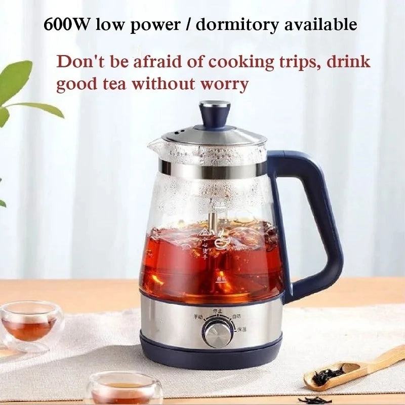 1L Electric Kettle Heat-resistant Glass Tea Infuser Pot With Filter  Automatic Steam Spray Borosilicate glass Teapot Health Pot