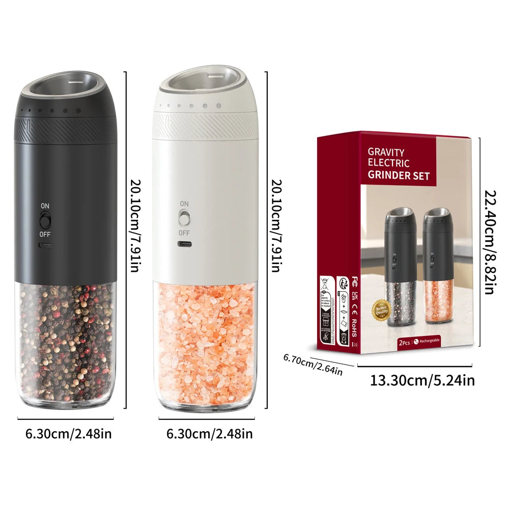 Electric Salt And Pepper Grinder with LED Light