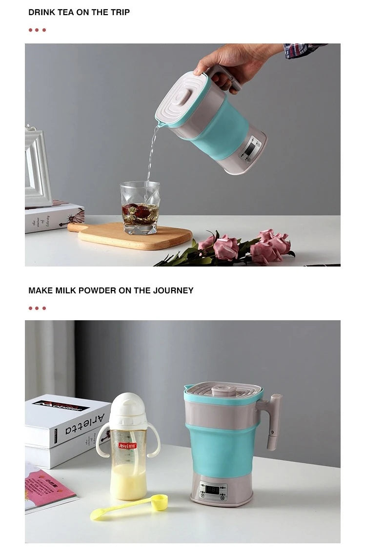 Wide voltage Silicone Folding pot Portable Electric kettle