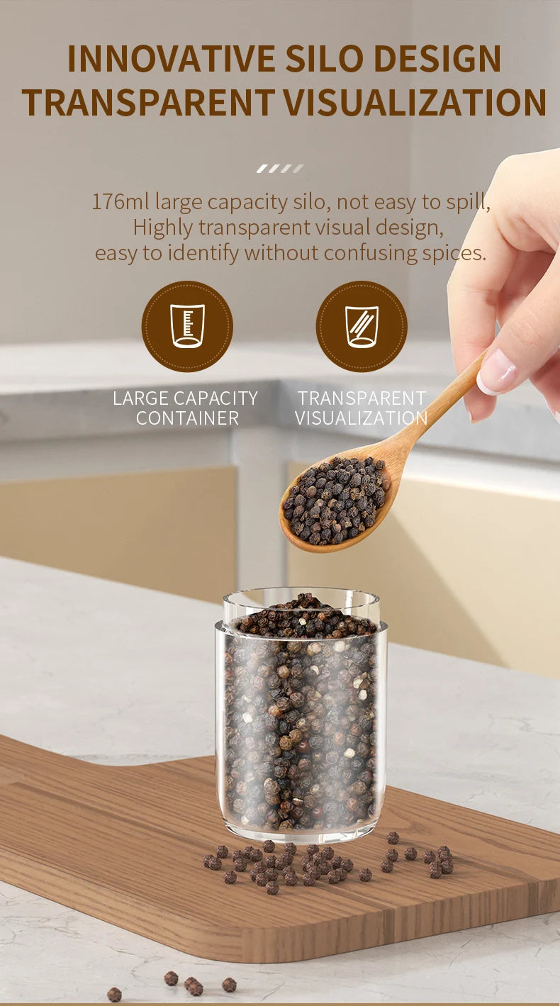 Electric Salt And Pepper Grinder with LED Light