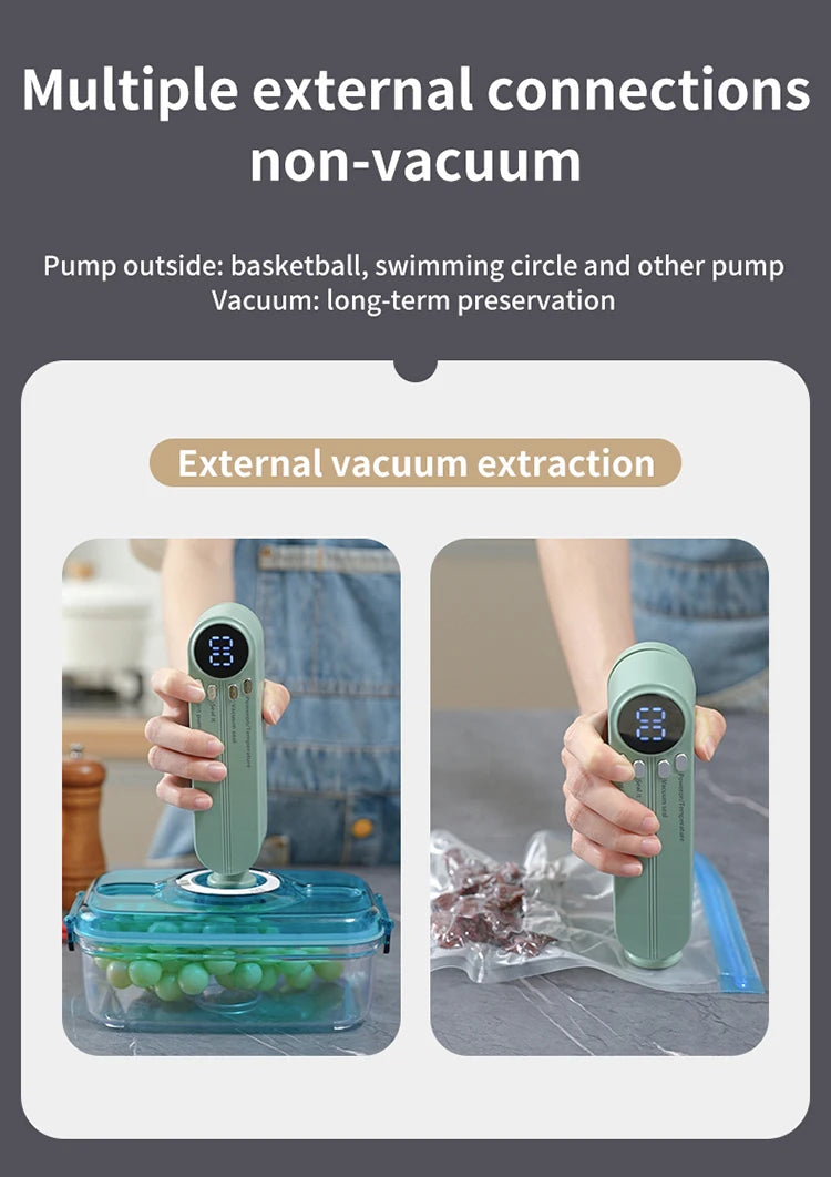 Charging Mini Wireless Fully Automatic Vacuum Sealing Machine Household Small Portable Food Packaging Plastic Sealing Machine