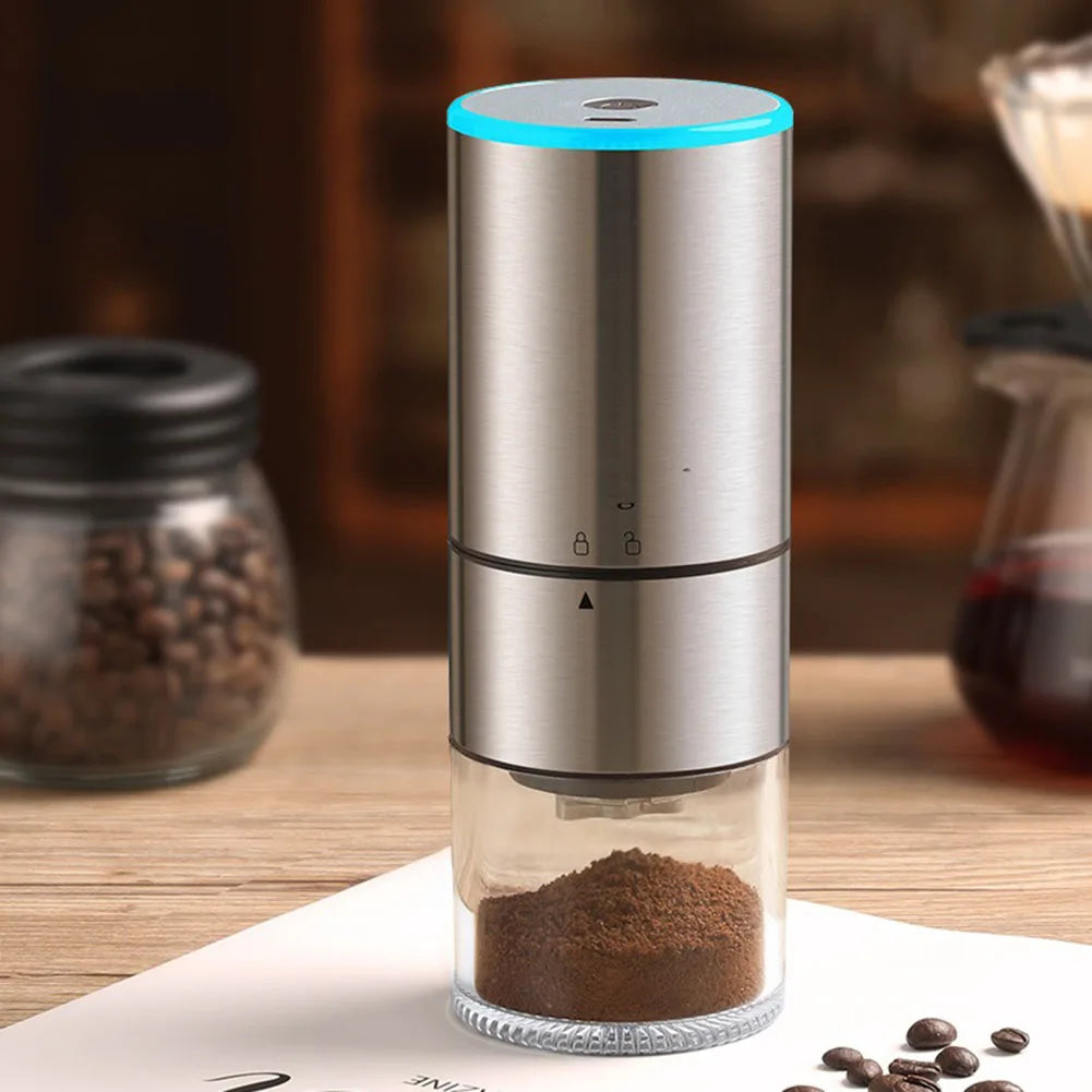 Electric Coffee Grinder Portable Espresso Machine with Brush USB Rechargeable Grinding Core Beans Mill for Cafe Home Travel
