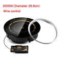 DMWD 2000W Round Electric Magnetic Induction Cooker Wire Control Black Crystal Panel Hotpot Cooktop Stove Cooktop Hot Pot Oven