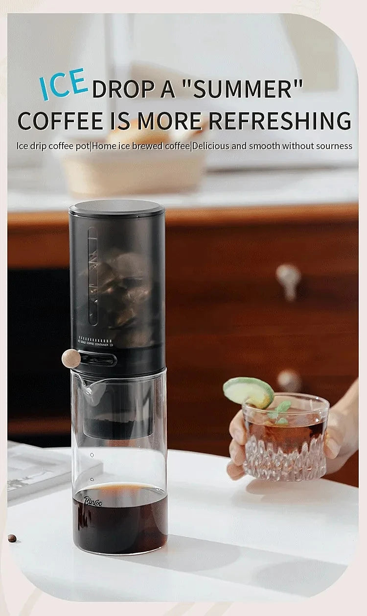 Protable Glass Drip Filter Ice Drop Coffee Maker