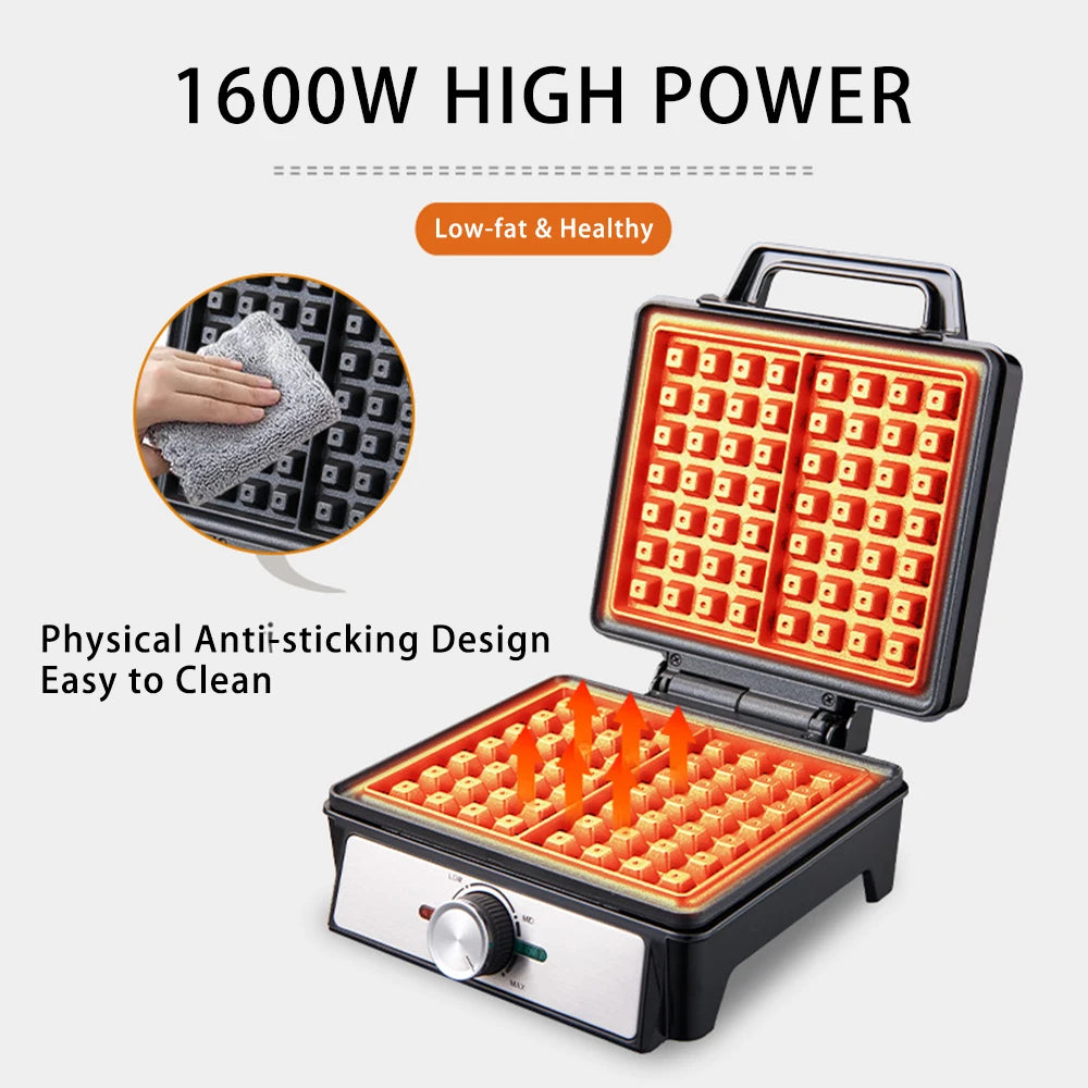 Waffles Maker 2 Slices Adjustable