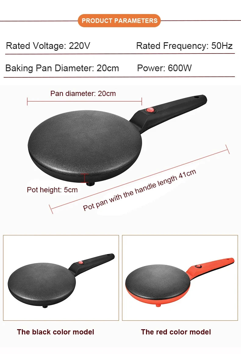 110V/220V Automatic Pancake Making Machine Instant Heating DIY Snack Burrito Baking Pan Crepe Maker Spring Roll Flapjacks Skille