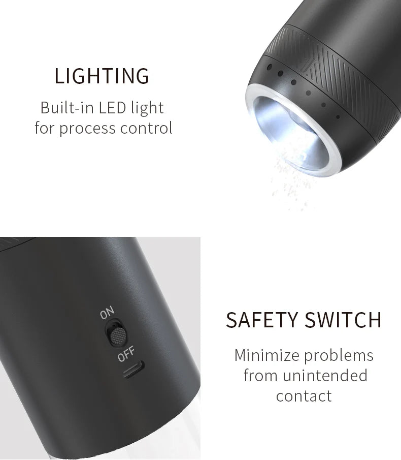 Electric Salt And Pepper Grinder with LED Light
