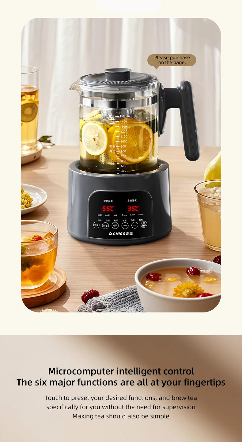 1500ml Steam Spray Tea Kettle Baby Constant Temperature Milk Regulator Multifunctional Electric Kettle 72h Thermostatic Kettle