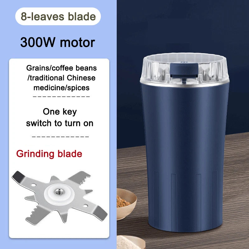110V/220V Electric Coffee Grinder Mill Herbs Spices Nuts Cafe Bean Grinding Machine Powder Crusher Stainless Steel Burr Blade