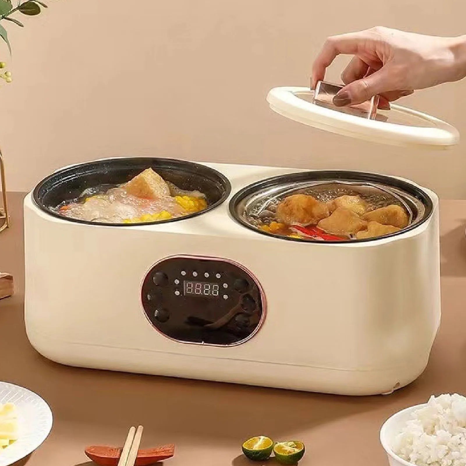 Cooker Double Liner Multifunctional Automatic