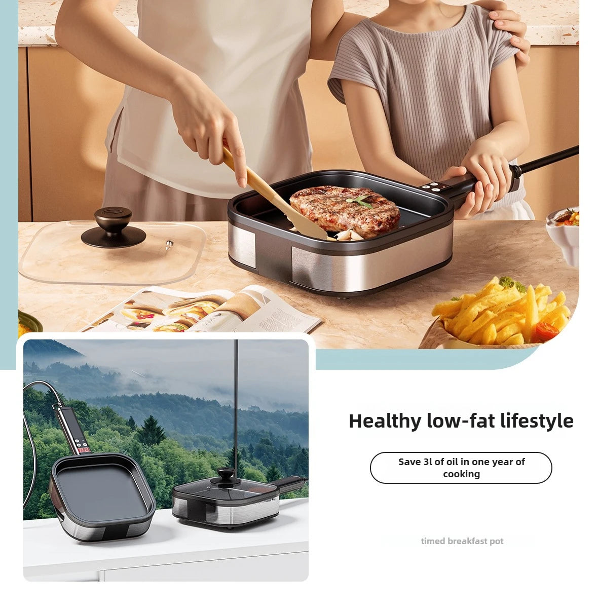 Electric Pancake Maker Nonstick Breakfast