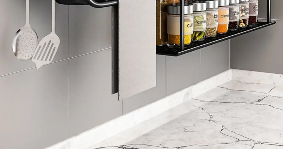 Kitchen Organizer Shelf Wall-mounted Spice Storage Rack Kitchen Knife Holder Wall Seasoning Chopstick Spoon Shovel Storage